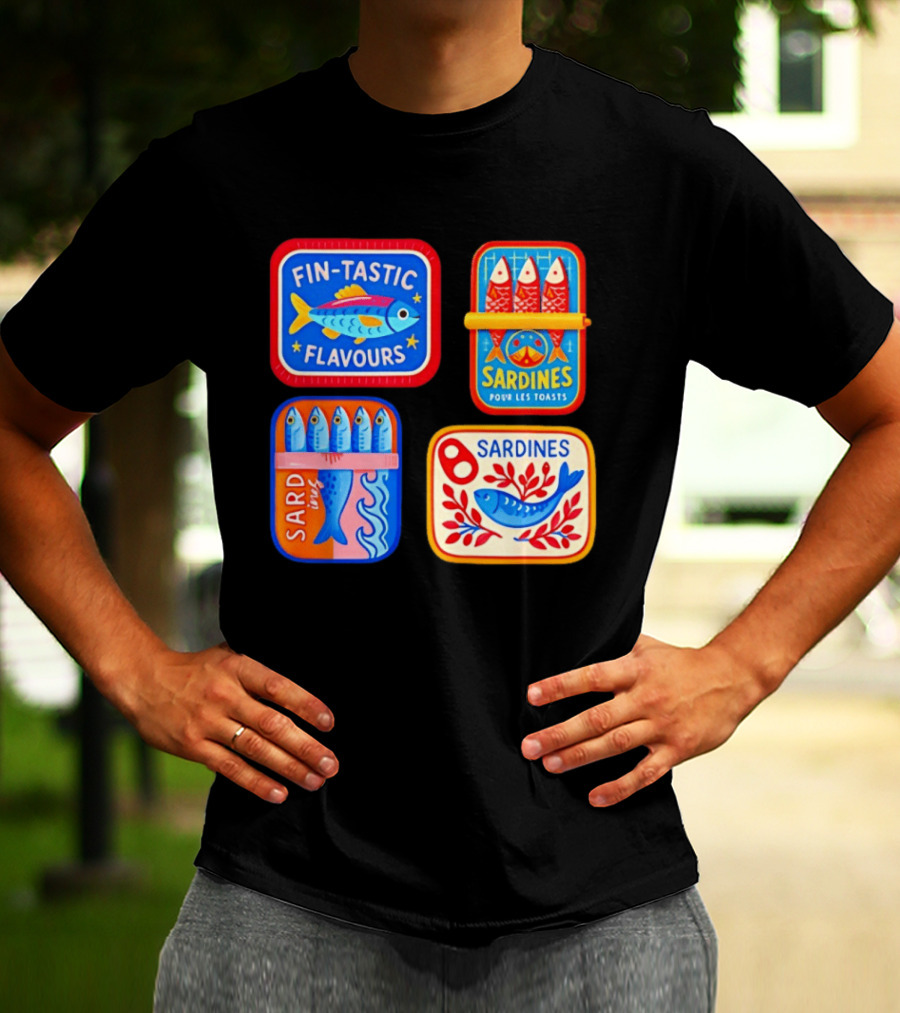 Fin Tastic Flavours Sardines Pour Les Toasts Sardines Sard Under The Sea T-Shirt