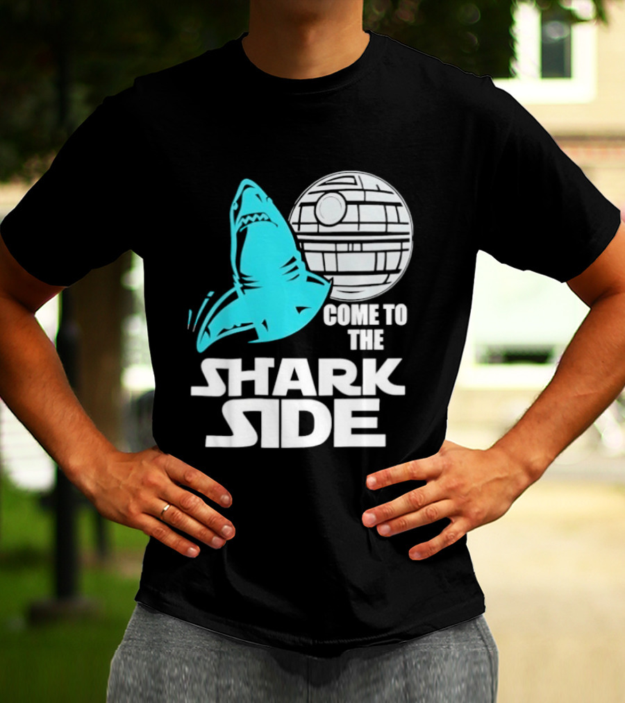 Come To The Shark Side With Death Star T-Shirt