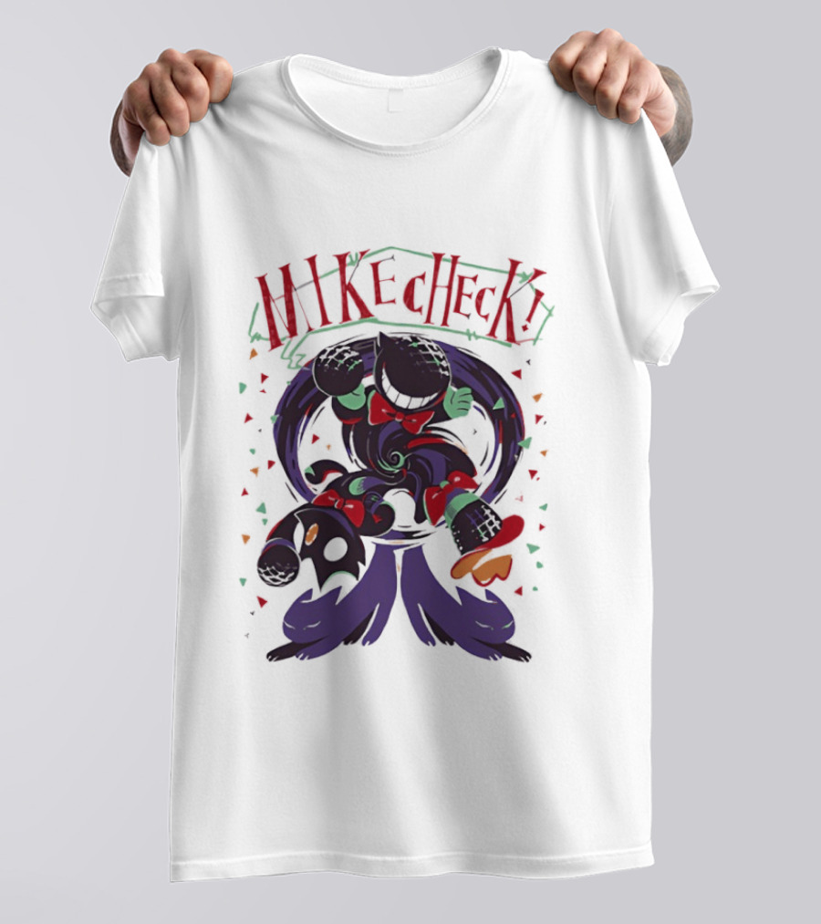 Mike Check Bendy And The Ink Machine Character Spinning Ink Splash T-Shirt