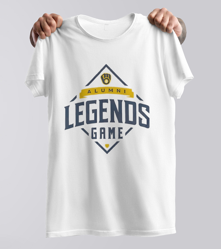 Milwaukee Brewers Alumni Legends Game Logo Baseball Event T-Shirt
