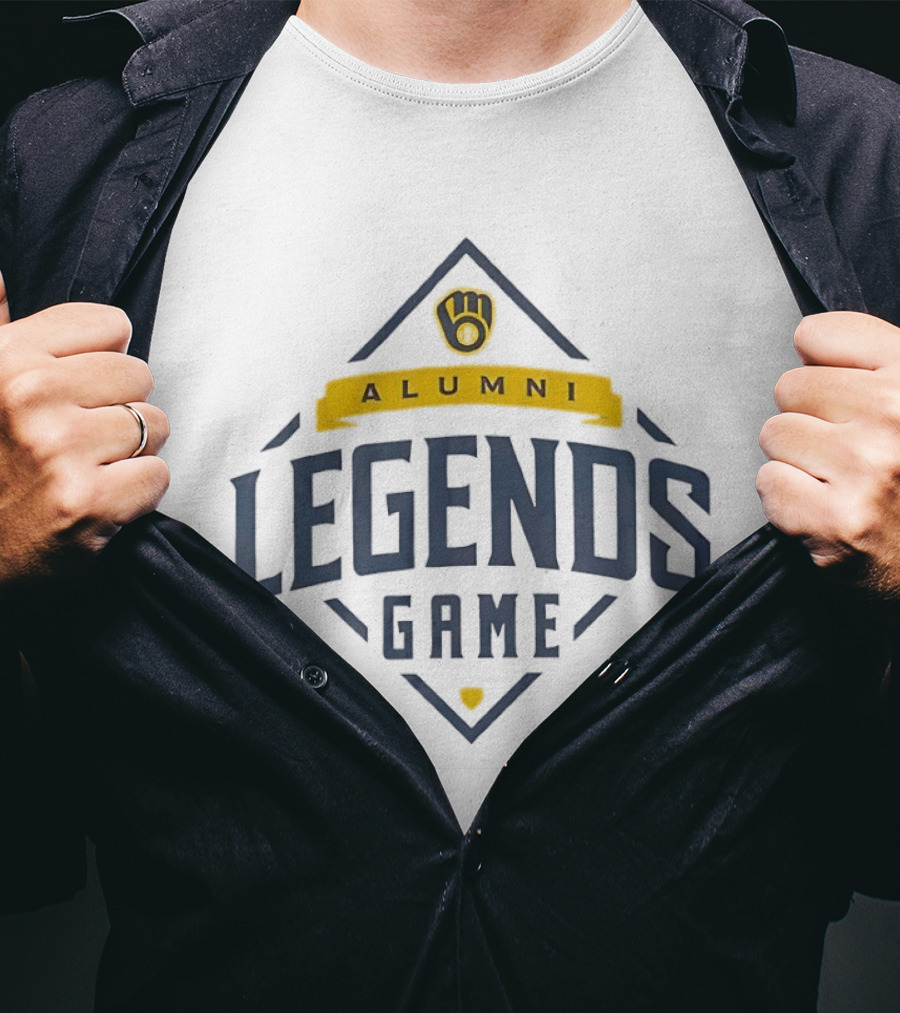 Milwaukee Brewers Alumni Legends Game Logo Baseball Event T-Shirt