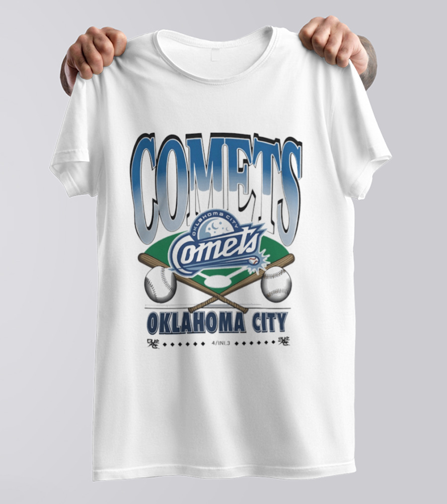 Oklahoma City Comets Baseball Team Sports Fan Gear T-Shirt