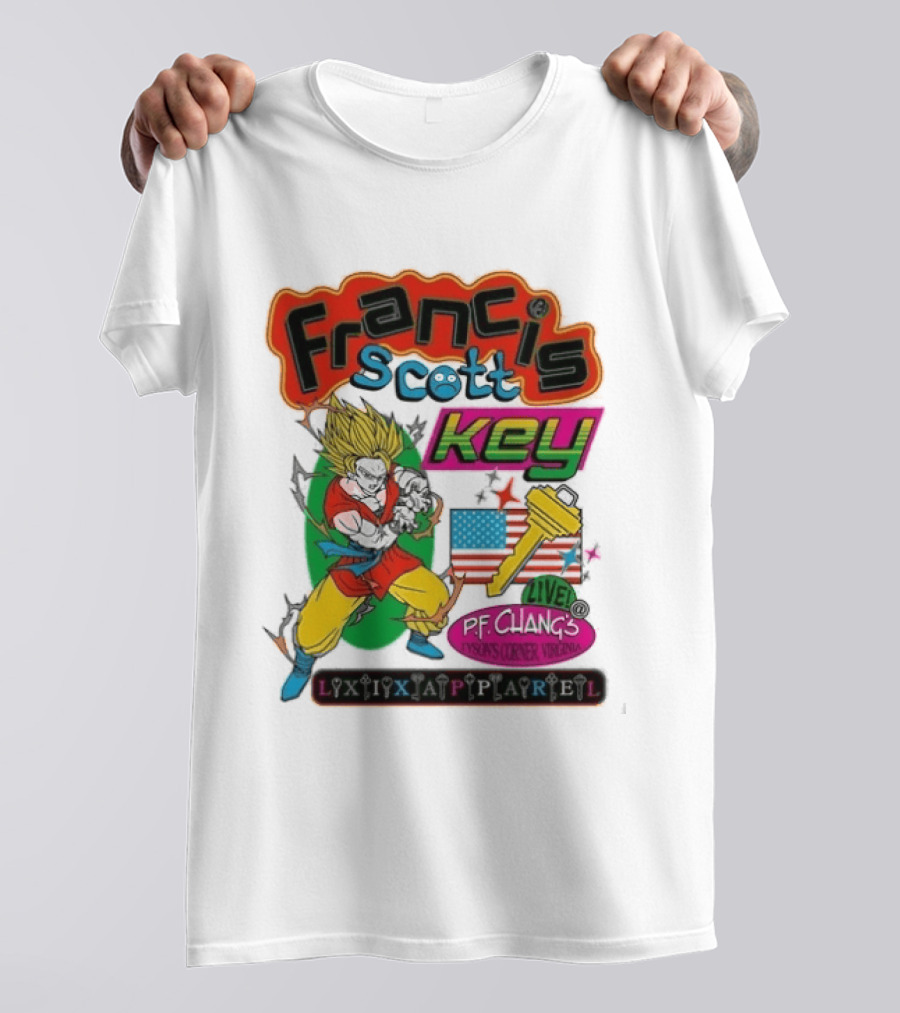 Francis Scott Key Son Goku LAXP Apparel Pf Chang's Tysons Corner Virginia 1814 T-Shirt