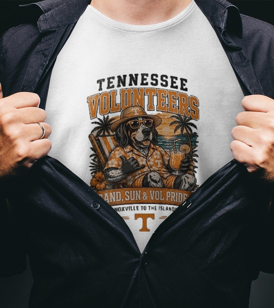 Tennessee Volunteers Sand Sun Knoxville To The Islands Vol Pride T-Shirt