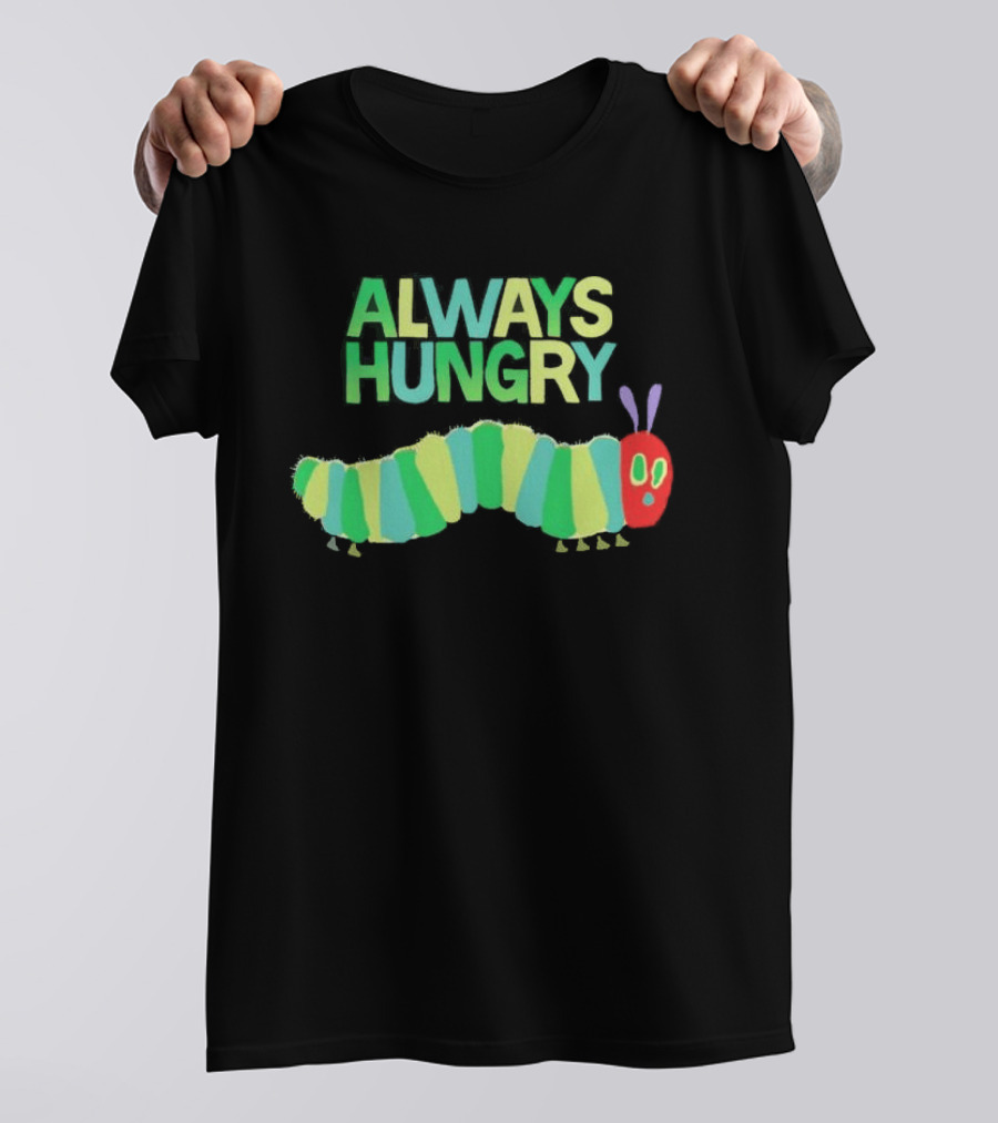 Always Hungry Caterpillar Colorful Striped Insect T-Shirt