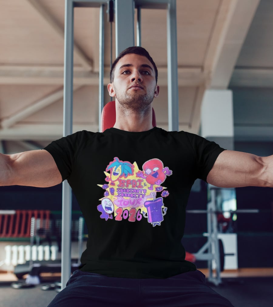 BFDI & Inanimate Insanity Tour 2026 Characters And Fun Adventure T-Shirt