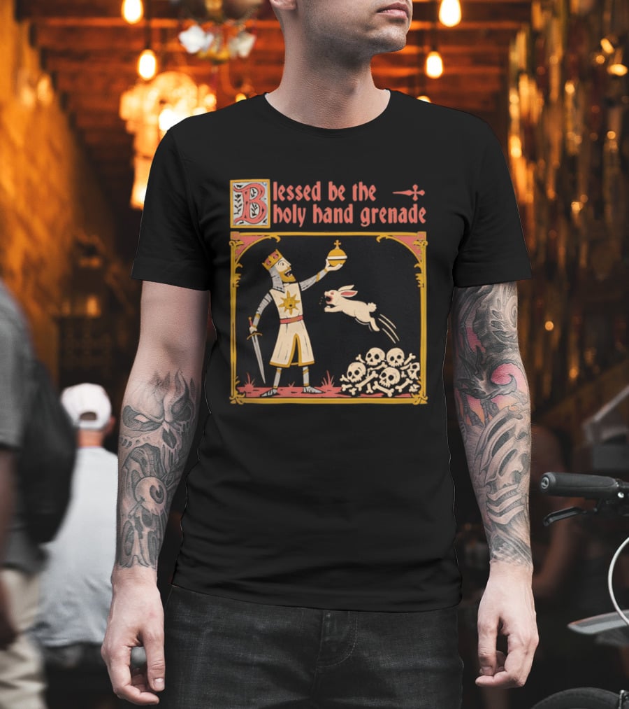Blessed Be The Holy Hand Grenade Monty Python Knight T-Shirt