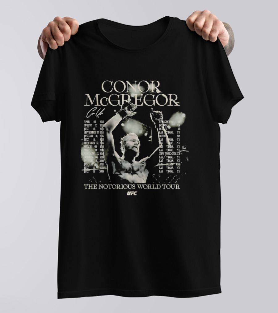 Conor McGregor The Notorious World Tour 2018 T-Shirt