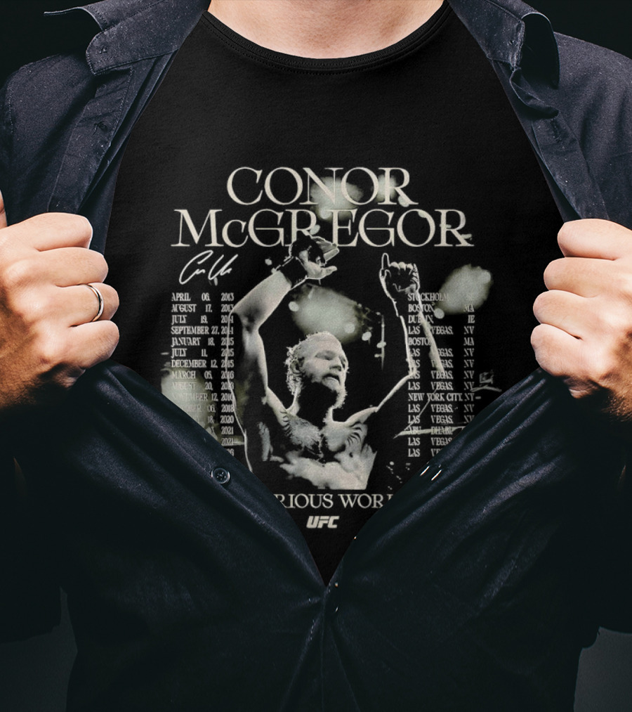 Conor McGregor The Notorious World Tour 2018 T-Shirt