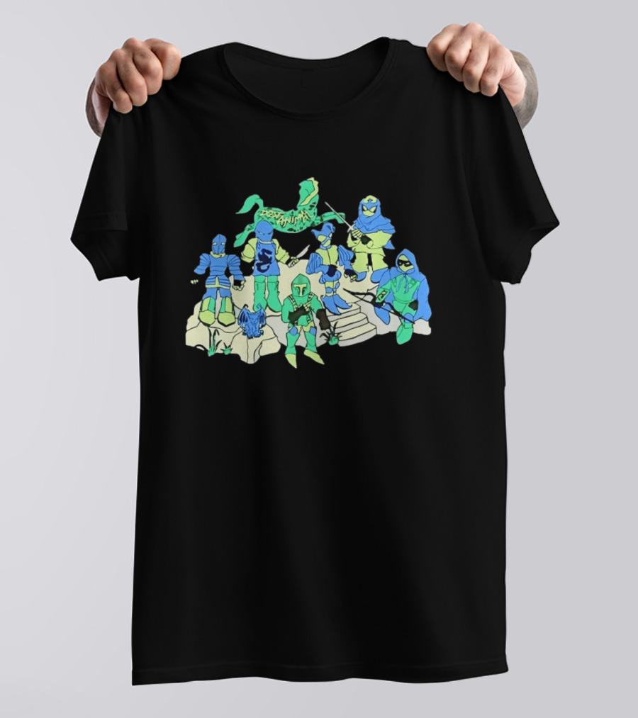 Dungeon Animal Fantasy Knight Warriors Group T-Shirt
