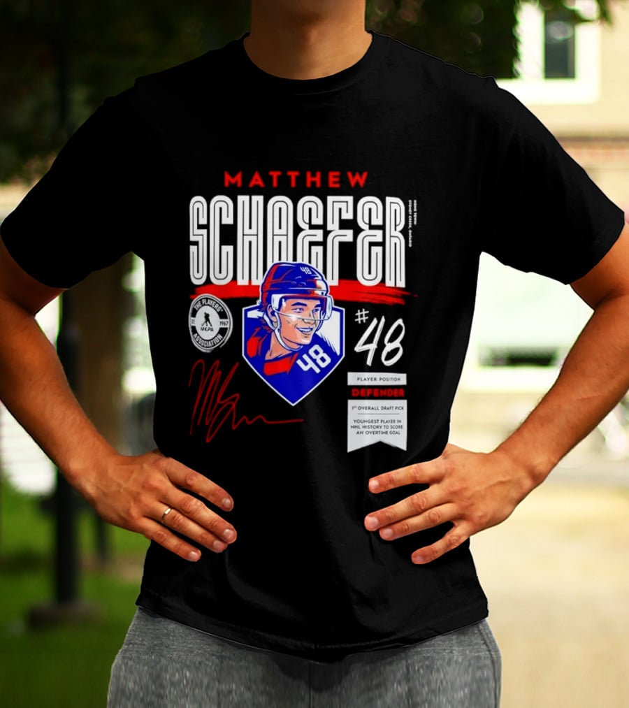 Matthew Schaefer No 48 NHLPA Defender 1st Overall Draft Pick T-Shirt