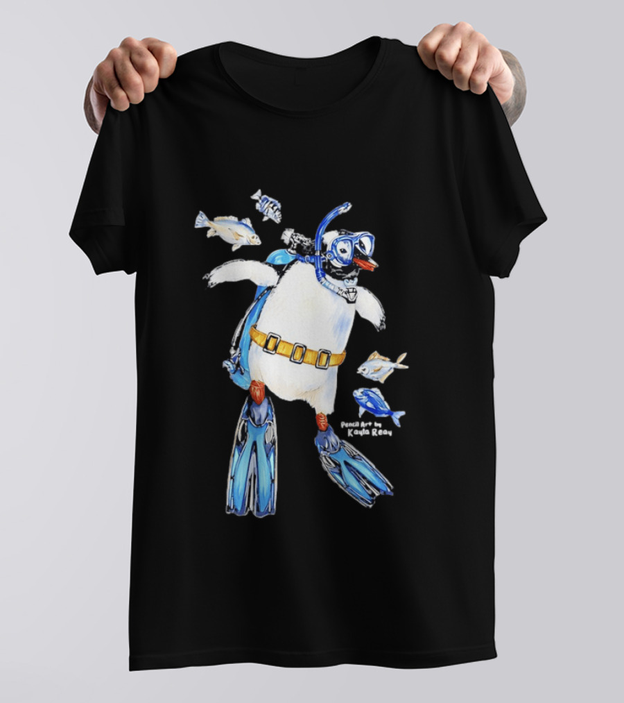 Penguin Snorkeling Underwater Adventure By Gonçalo Barriga T-Shirt
