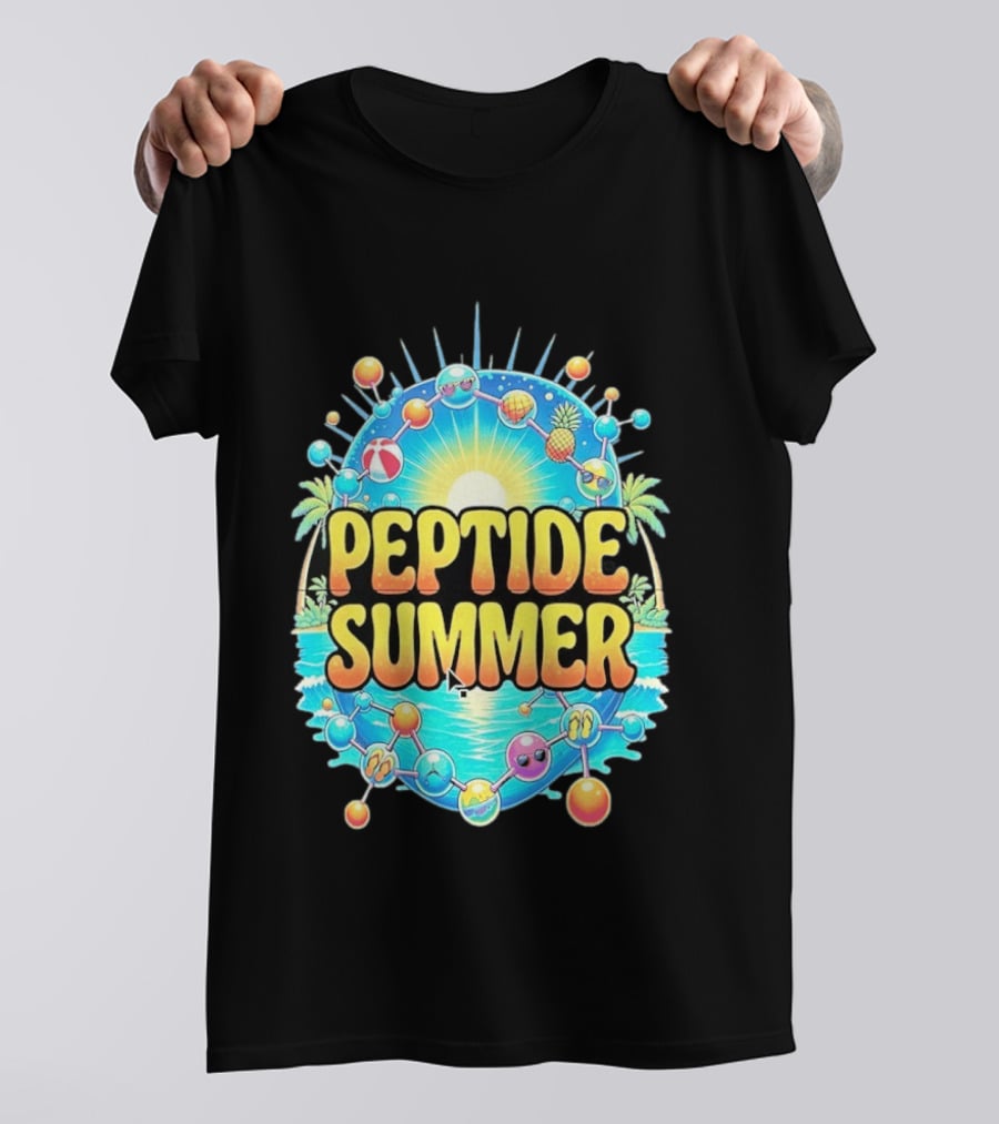 Peptide Summer Tropical Molecular Science Beach Vibe T-Shirt