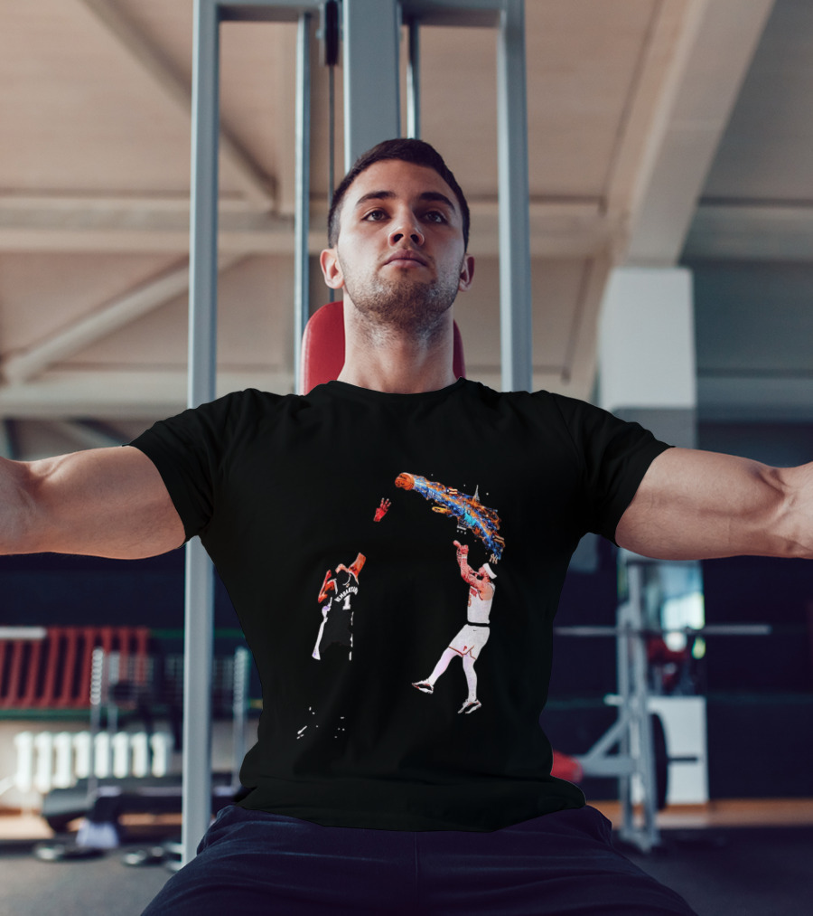 Wembanyama Vs New York Basketball Player Dynamic Showdown T-Shirt