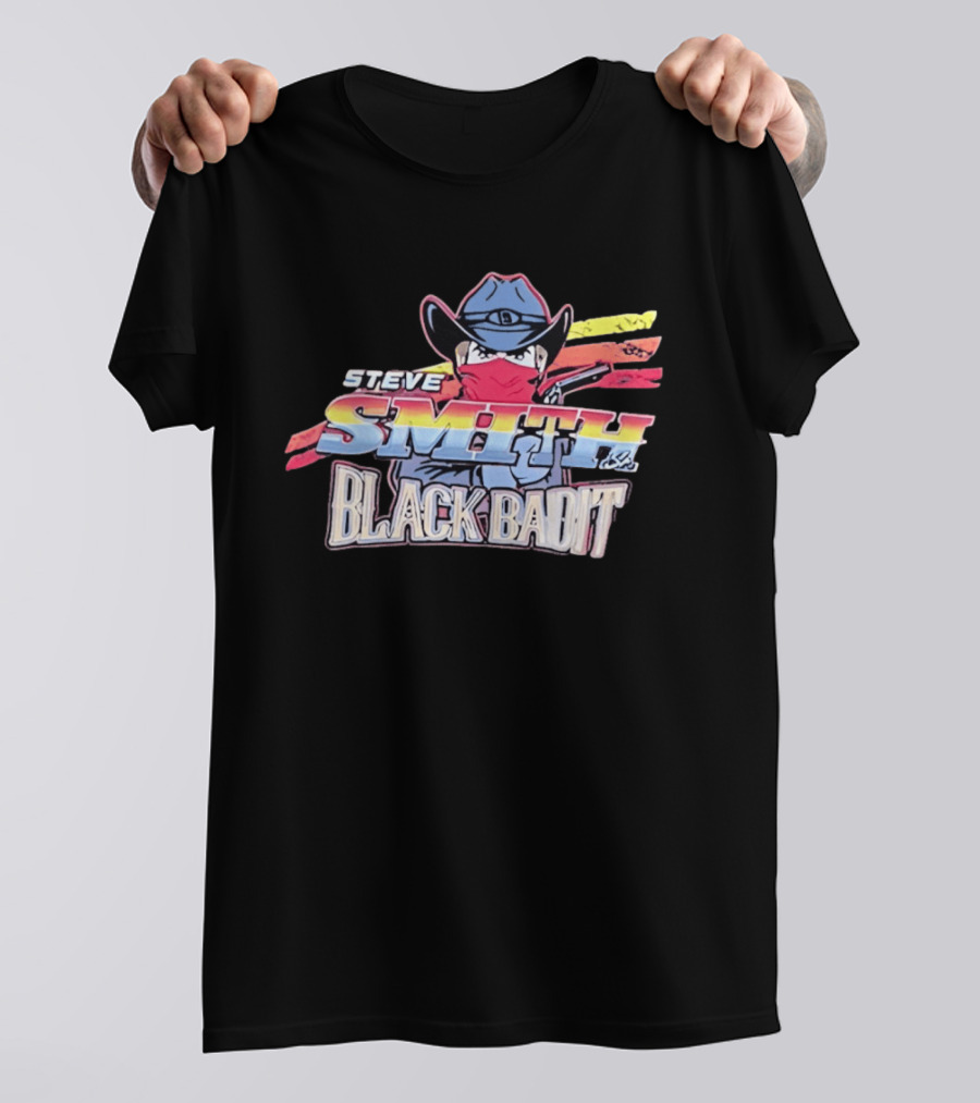 Steve Smith Sr Black Badit Cowboy With Bandana Football T-Shirt