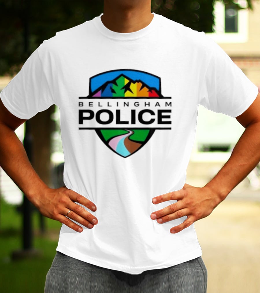 Bellingham Police Pride Mountain Shield LGBTQ Pathway T-Shirt