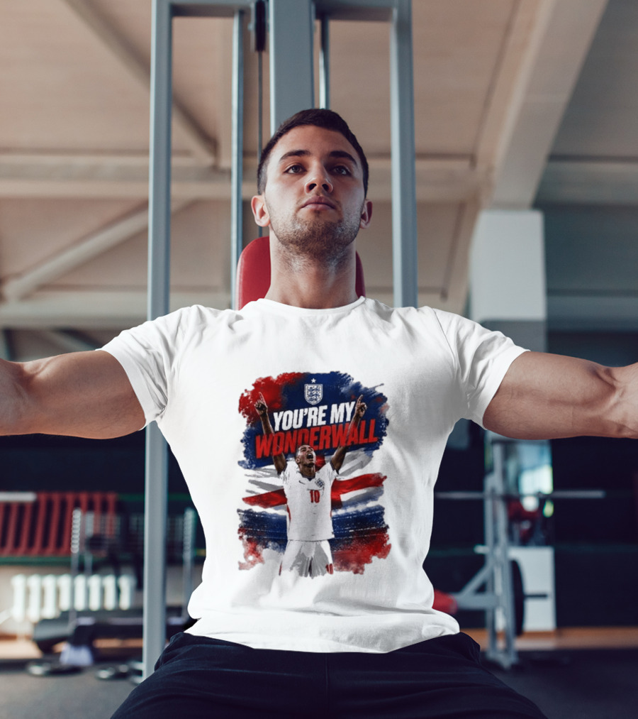 Jude Bellingham England National Team You're My Wonderwall England Flag Football Star Celebration T-Shirt
