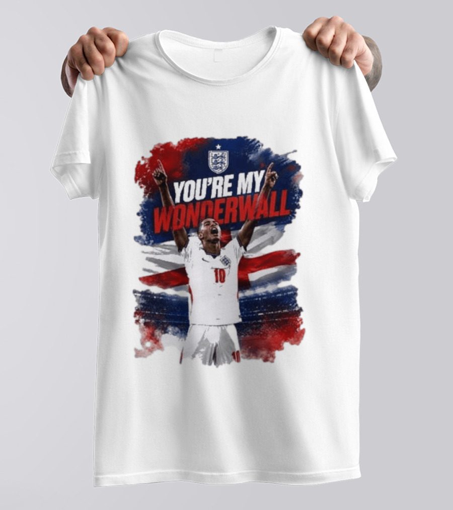 Jude Bellingham England National Team You're My Wonderwall England Flag Football Star Celebration T-Shirt