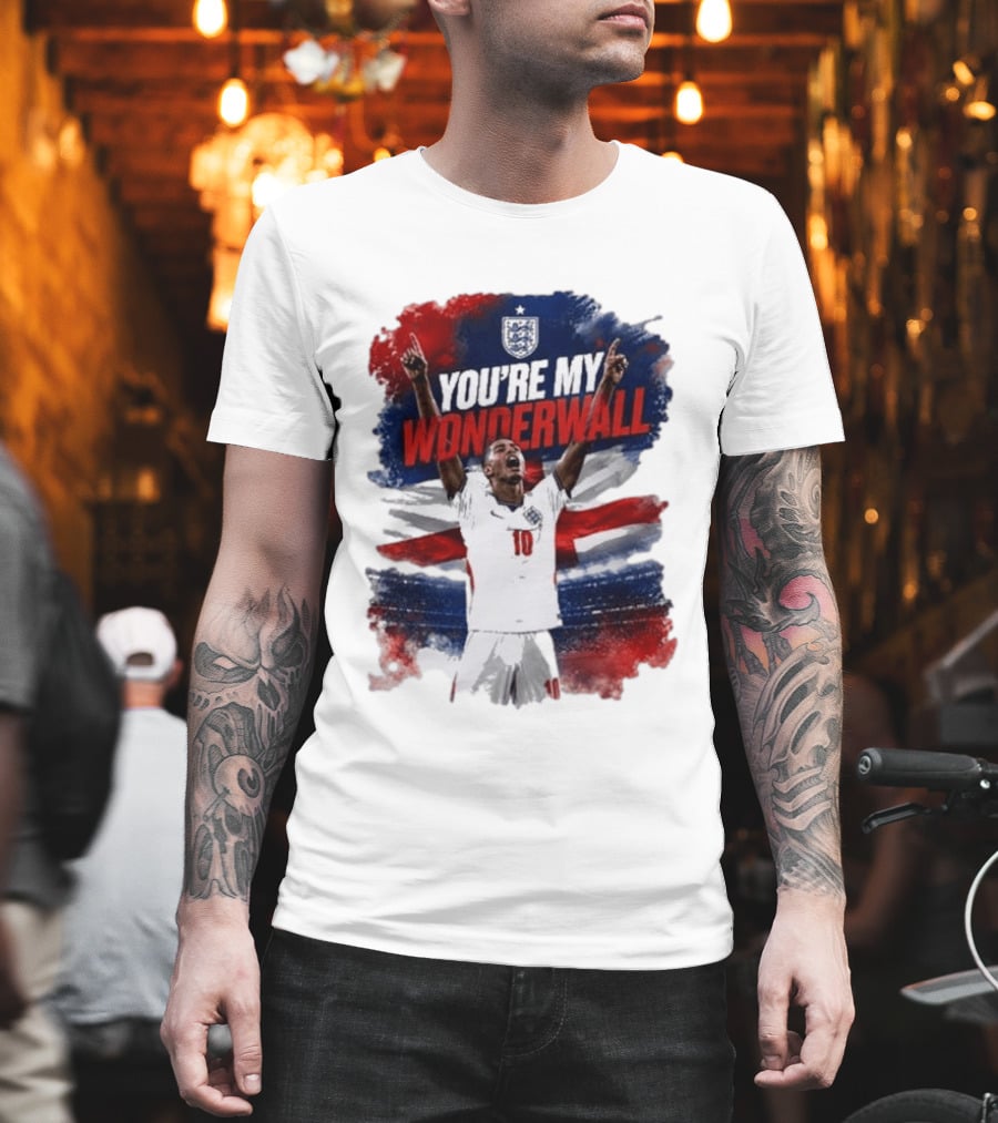 Jude Bellingham England National Team You're My Wonderwall England Flag Football Star Celebration T-Shirt
