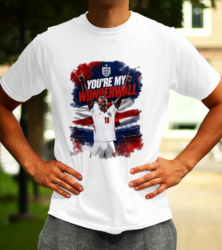 Jude Bellingham England National Team You're My Wonderwall England Flag Football Star Celebration T-Shirt
