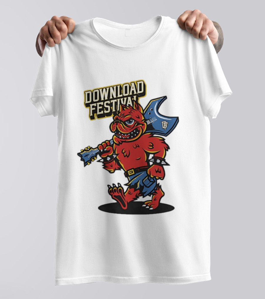 Download Festival Hellhound Character With Guitar T-Shirt