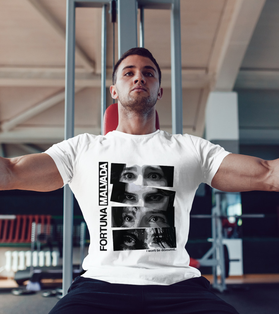 Fortuna Malvada I Won't Be Devoured Dark Eyes Montage T-Shirt