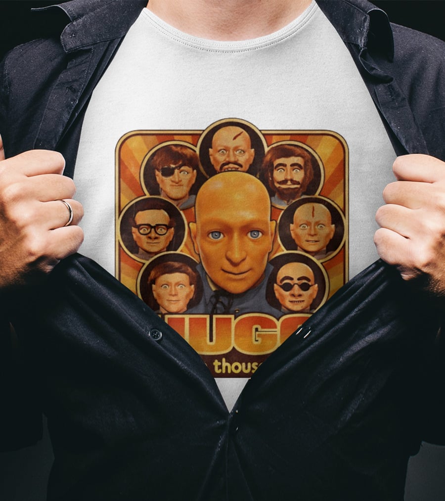 Hugo Man Of A Thousand Faces Ventriloquist Dummy Mask Collection T-Shirt