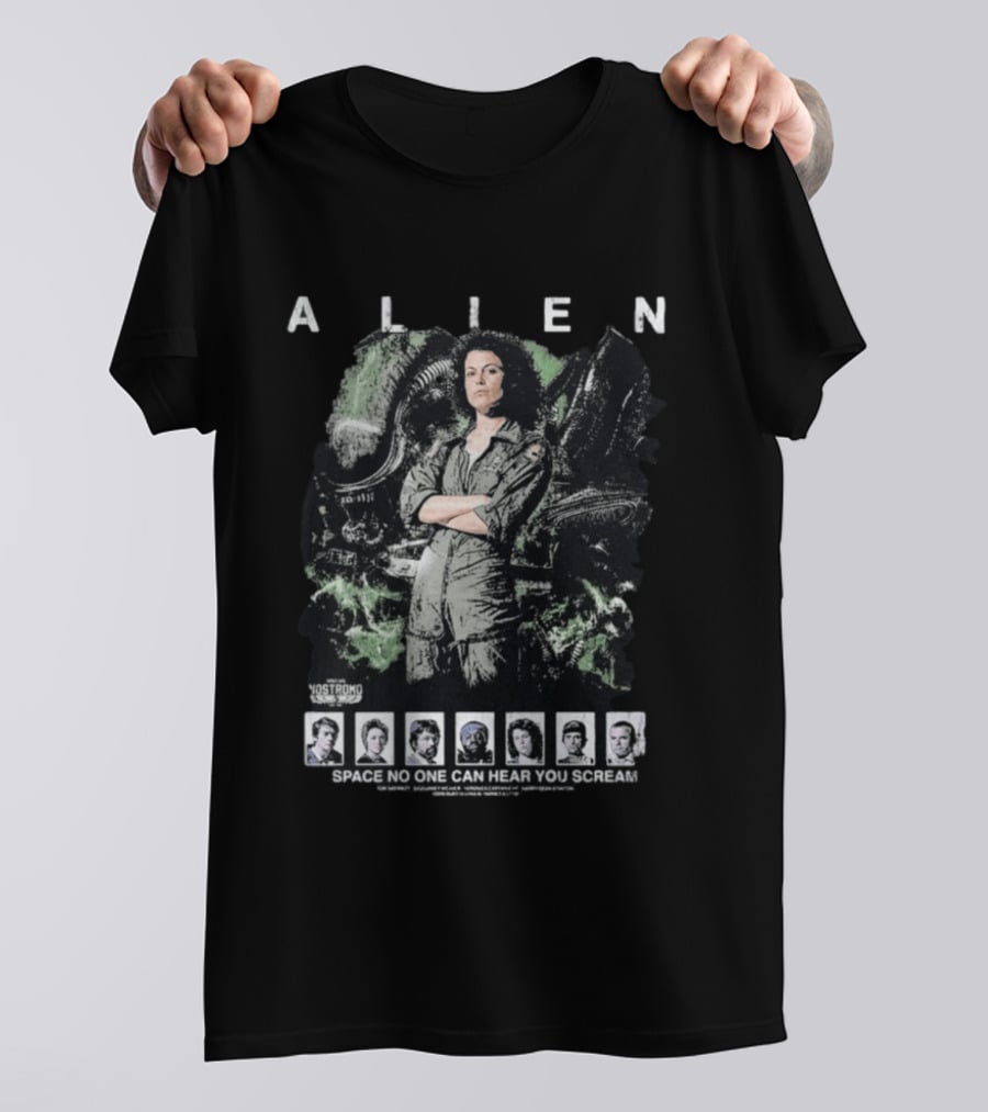 ALIEN Space No One Can Hear You Scream Nostromo Crew T-Shirt