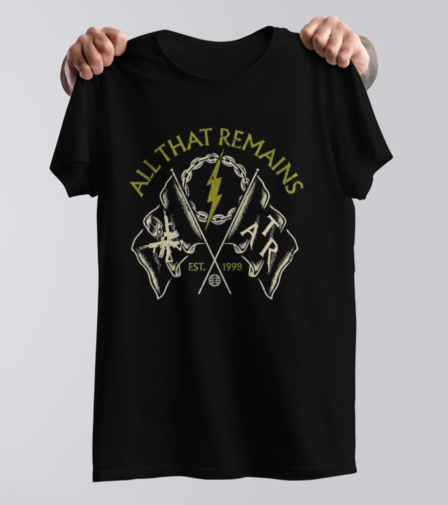 All That Remains Flags Chains Lightning Bolt Est 1998 T-Shirt