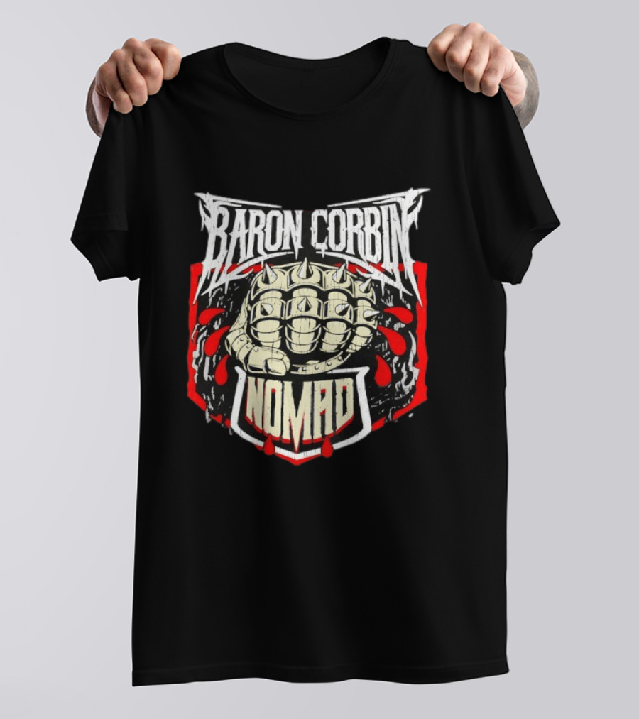 Baron Corbin Nomad Spiked Fist WWE Wrestling T-Shirt