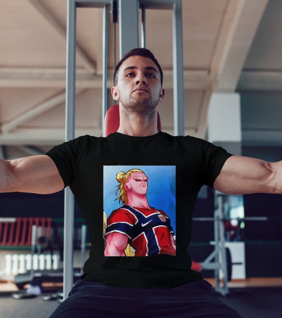 Erling Haaland Majin Buu Norway Dragon Ball Fusion T-Shirt