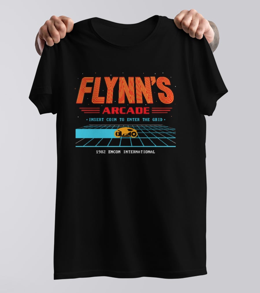 Flynn's Arcade Where The Games Come To Life Tron 1982 Encom International T-Shirt