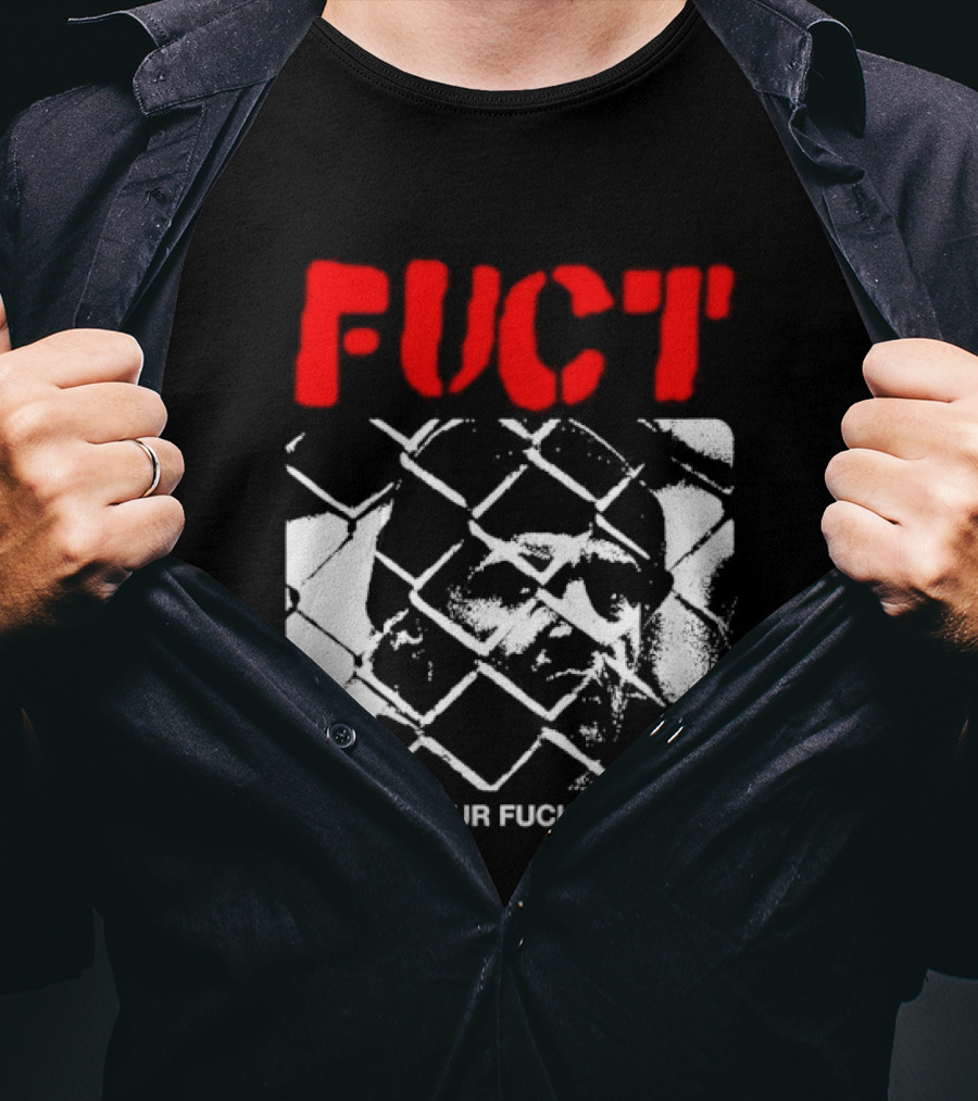 Fuct Piss On Your Fucking Rules Chain Link Fence Streetwear T-Shirt