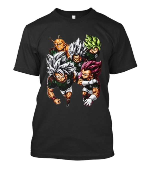 Goku Vegeta Dragon Ball Mexico Soccer Collaboration Game Time Two Sided T-Shirt