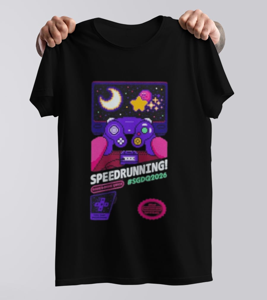 Games Done Quick Speedrunning 2026 Kirby Controller Retro Gaming T-Shirt
