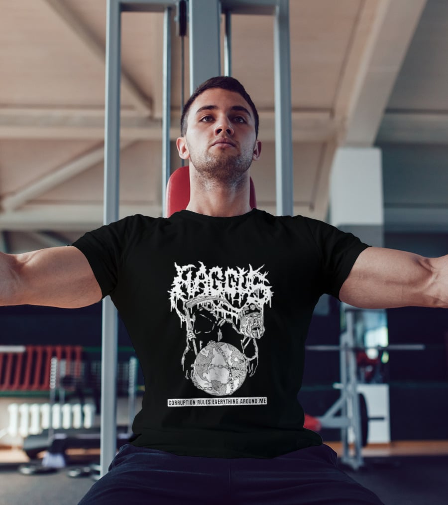 Harcus Grim Reaper Holding Chained Earth Corruption Rules Everything Around Me T-Shirt