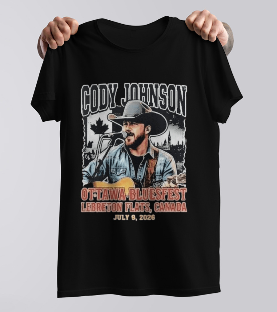 Cody Johnson Live Ottawa Bluesfest LeBreton Flats Canada July 9 2026 Country Music Event T-Shirt