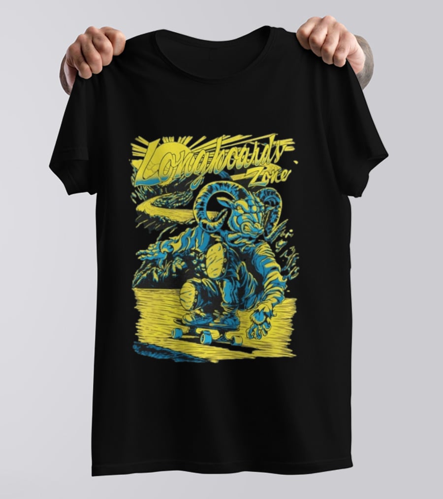 Longboards Zone Goat Downhill Rider Longboarding Adventure T-Shirt