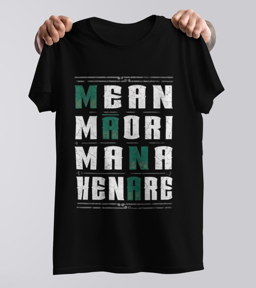 Mean Maori Mana Henare Distressed T-Shirt