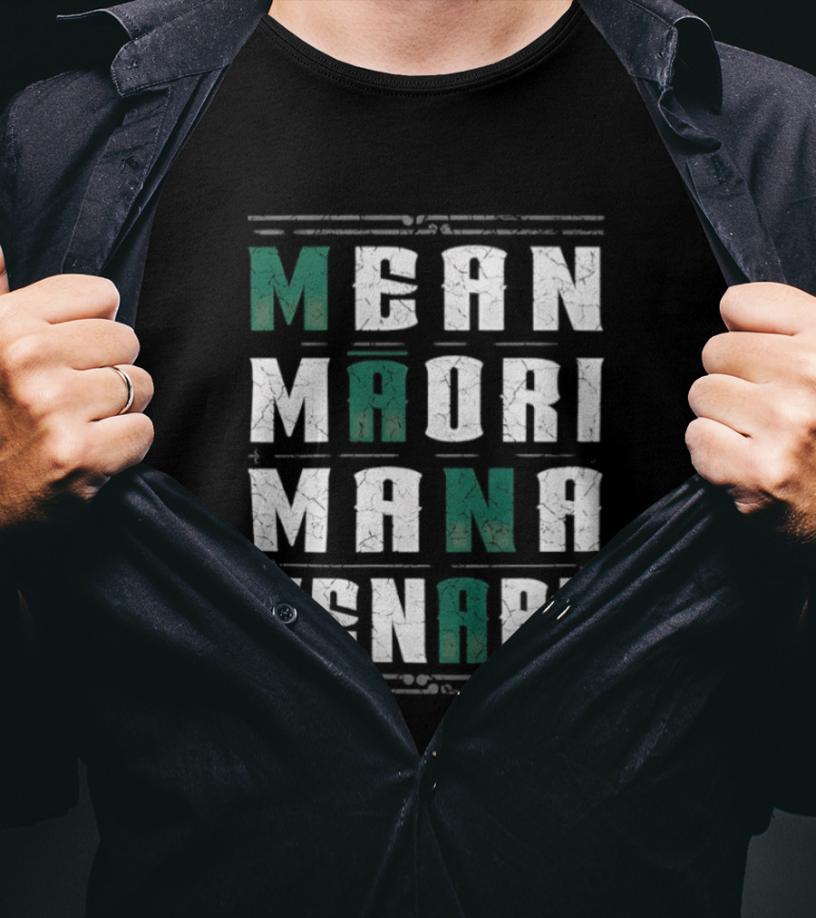 Mean Maori Mana Henare Distressed T-Shirt