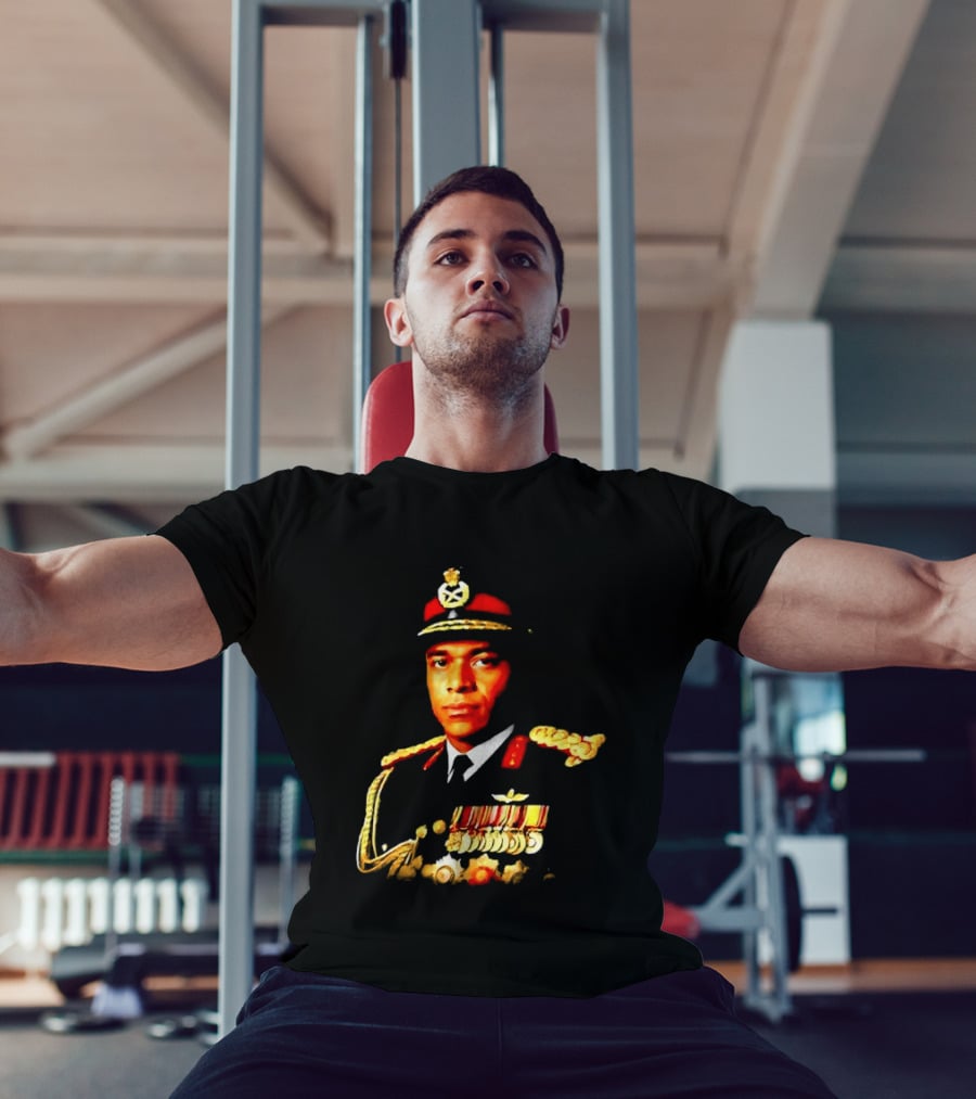 Idi Amin Dada Uganda Military Uniform Medal Illustrative T-Shirt