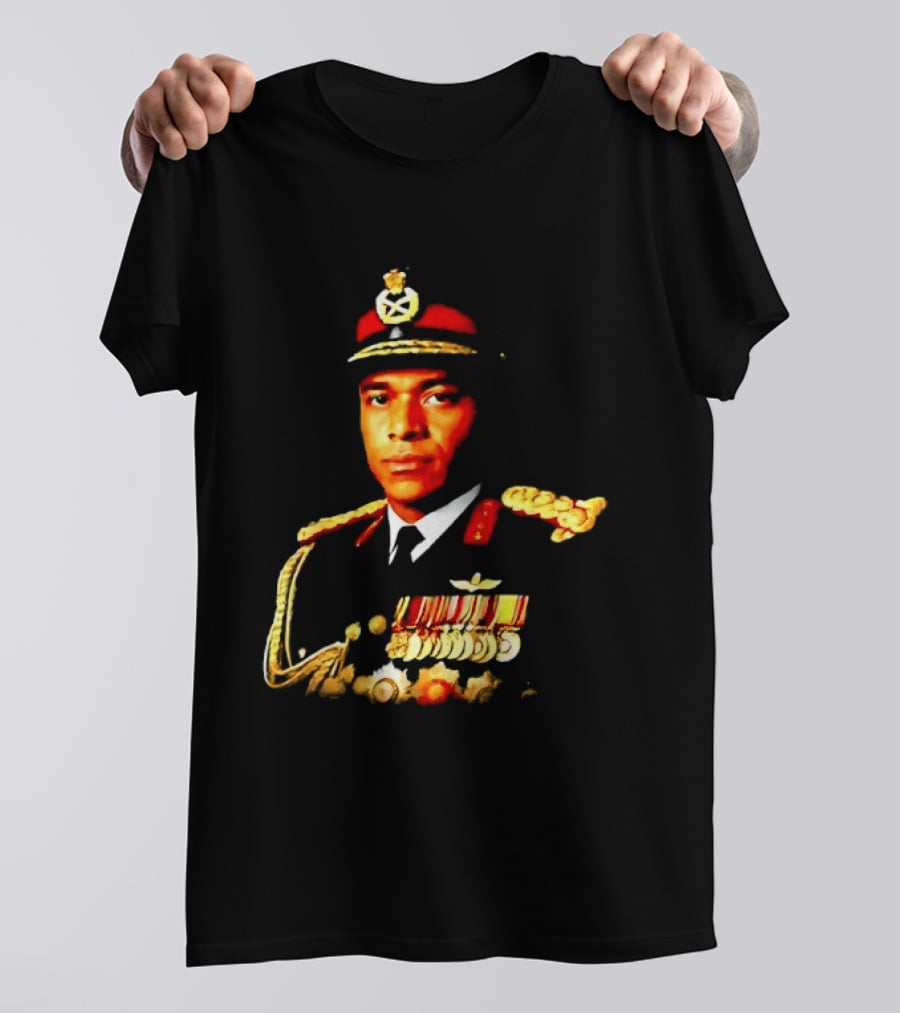 Idi Amin Dada Uganda Military Uniform Medal Illustrative T-Shirt