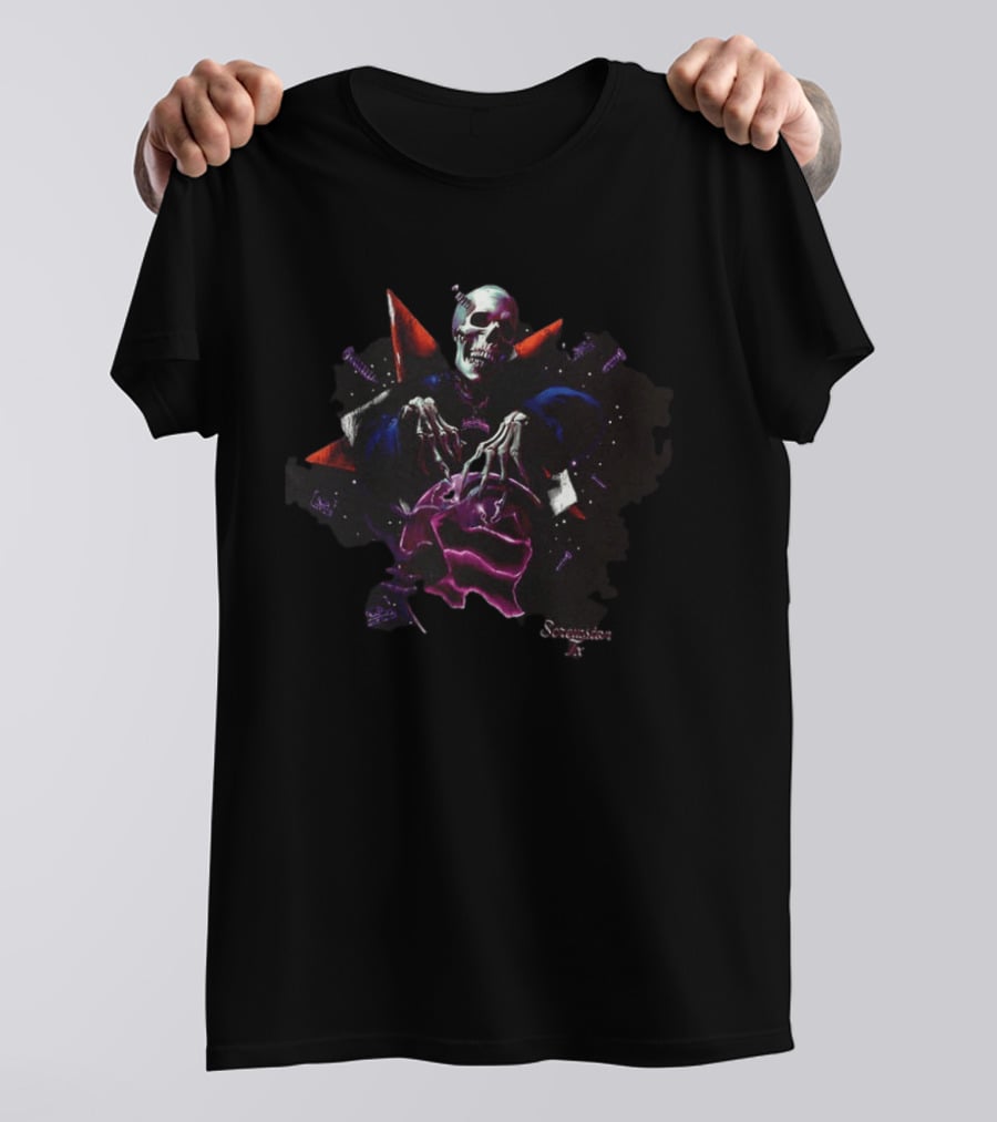 DJ Screw World Screwston TX Skeleton With Chopped Vinyl T-Shirt