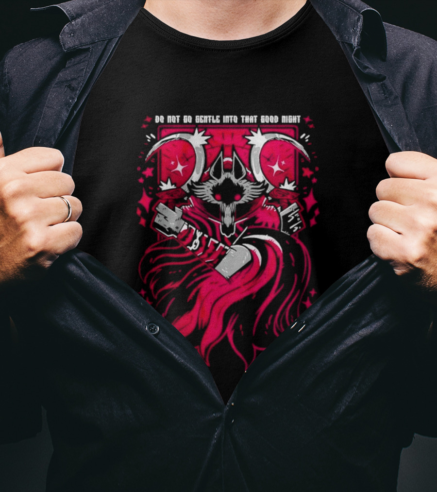 Do Not Go Gentle Into That Good Night Wolf With Scythe And Cloak T-Shirt