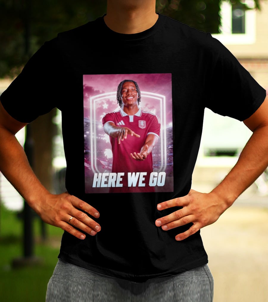 Jaden Philogene Here We Go Aston Villa Soccer Star Enthusiasm T-Shirt