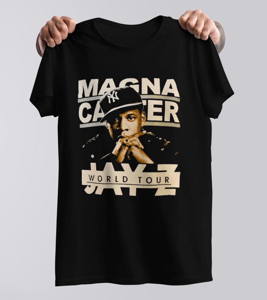 Jay Z Magna Carter World Tour Yankees Cap T-Shirt
