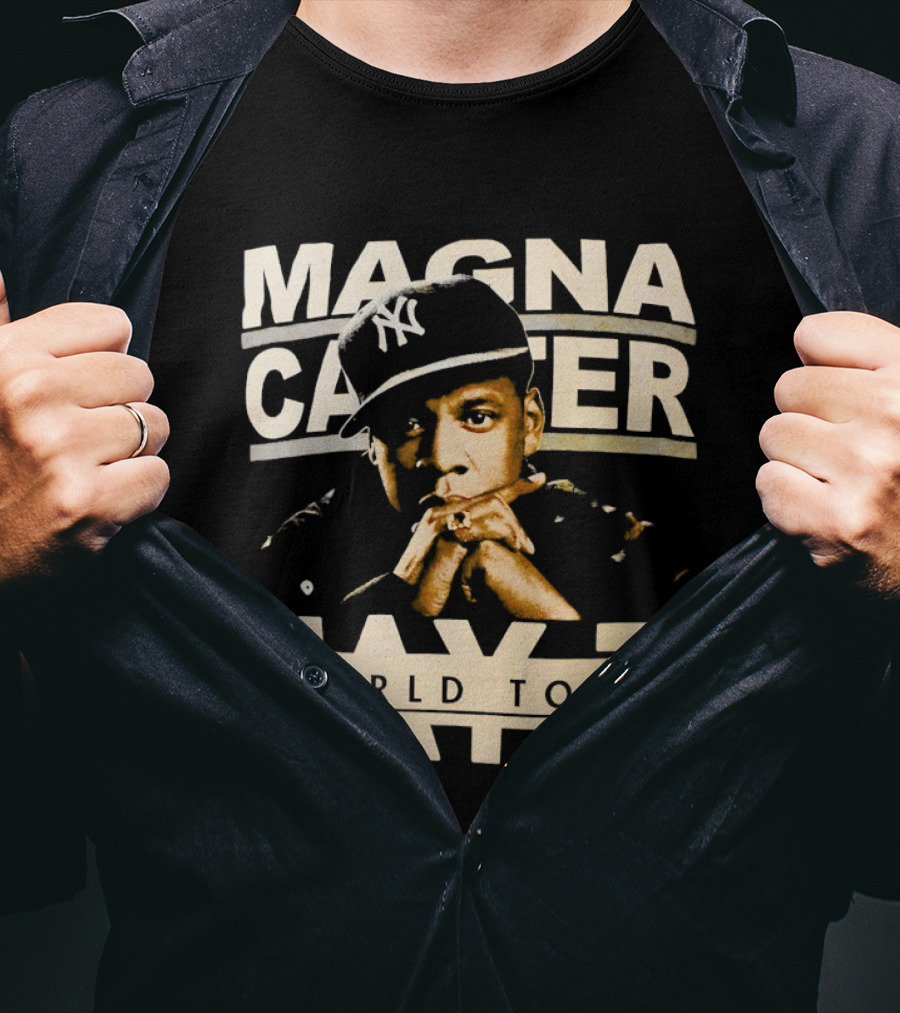 Jay Z Magna Carter World Tour Yankees Cap T-Shirt