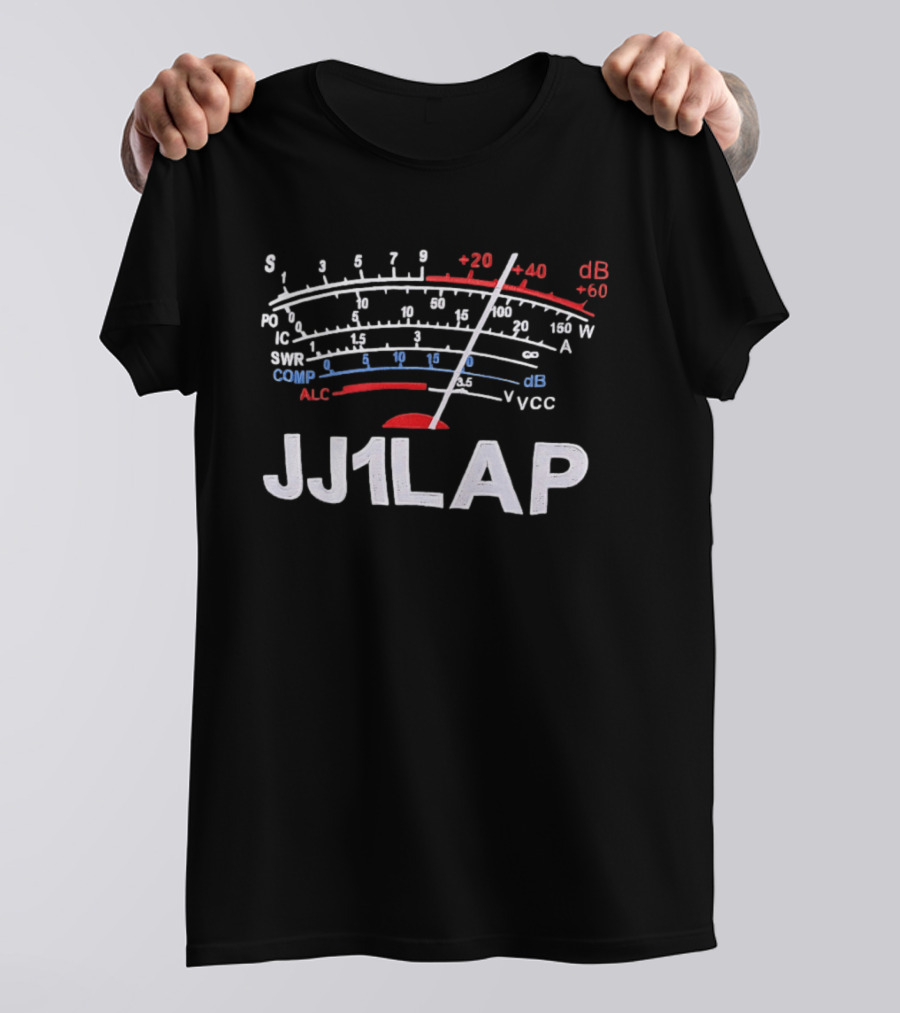 JJ1LAP SWR COMP ALC VCC DB Signal Meter Gauge T-Shirt