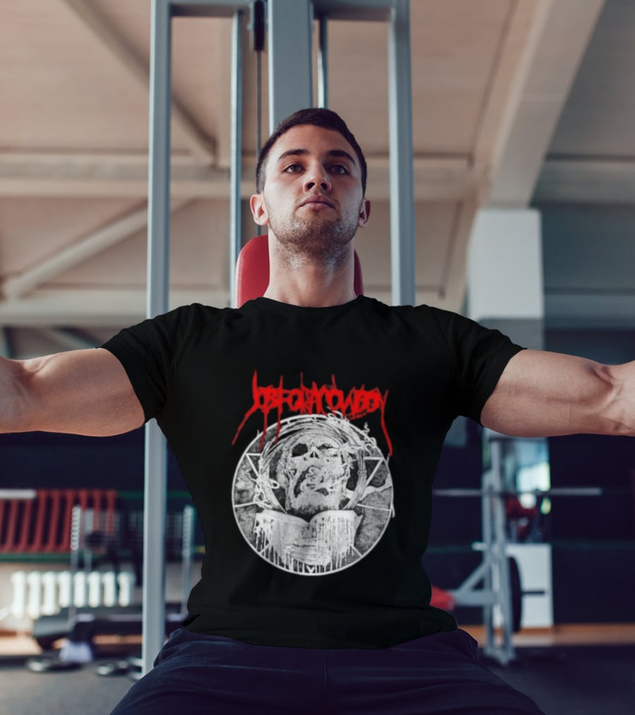 Job For A Cowboy Smoking Skull Death Metal T-Shirt