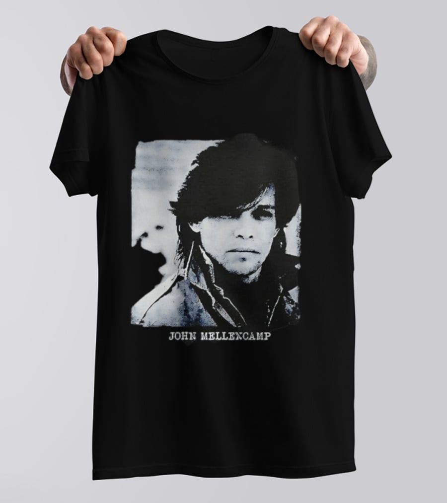 John Mellencamp Rock Music Singer Black And White T-Shirt